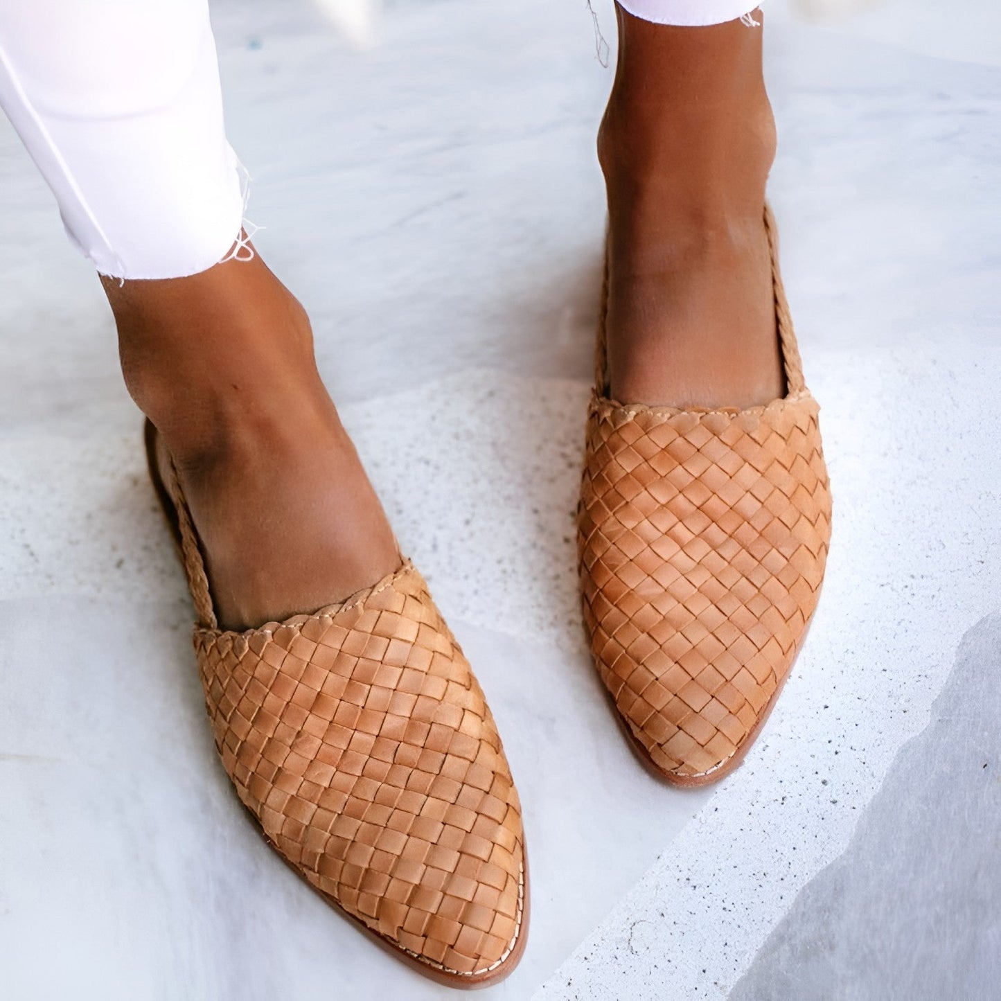 Whisper - Sandales en cuir tressé pour femmes élégantes