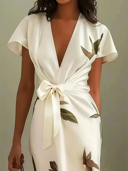 Elin™ | Robe portefeuille élégante à imprimé floral