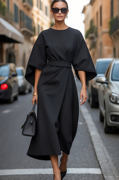 Robe élégante avec manches bouffantes