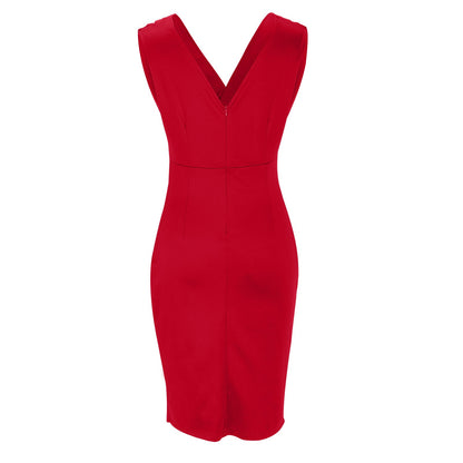 Estelle | Robe Ajustée avec Décolleté en V et Fente