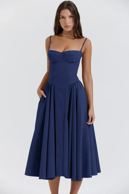 Elara | Robe à bretelles avec corset