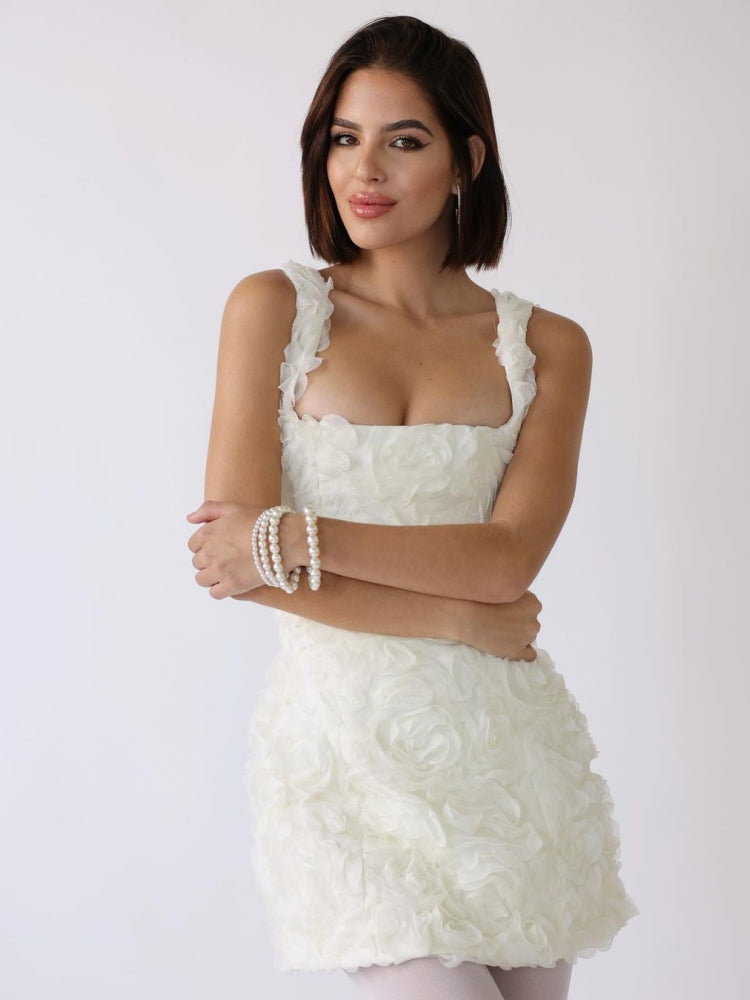 Robe Mini Corset Étreinte de Fleur