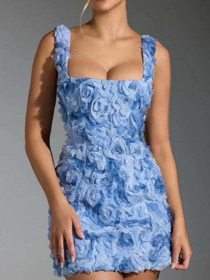 Robe Mini Corset Étreinte de Fleur