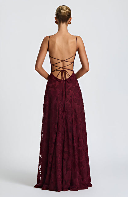 Alona - Robe Maxi en Dentelle Élégante avec Corset