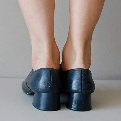 Beatrice - Sandales à Talon en Cuir avec Boucle Orthopédique