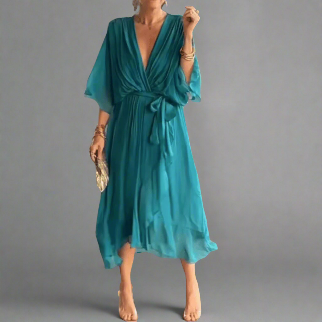 Dorselinde | Robe Maxi Élégante avec Décolleté Féminin