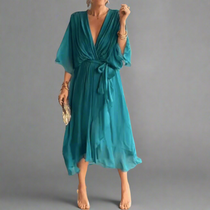 Dorselinde | Robe Maxi Élégante avec Décolleté Féminin