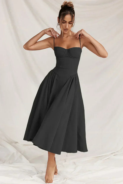 Elara | Robe à bretelles avec corset