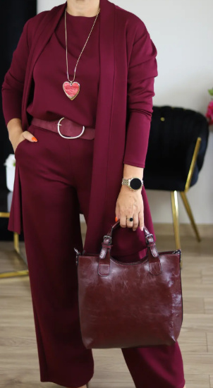 NATALIE - ENSEMBLE CLASSIQUE TROIS PIÈCES AVEC CARDIGAN