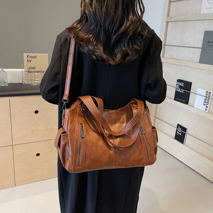 Uma - Sac à Bandoulière Grande Capacité avec Double Fermeture Éclair