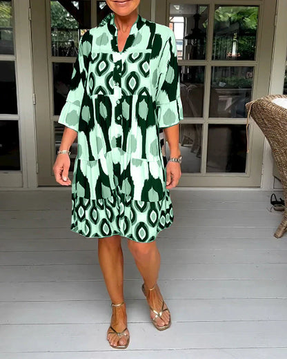 Talia - Robe Midi Imprimée