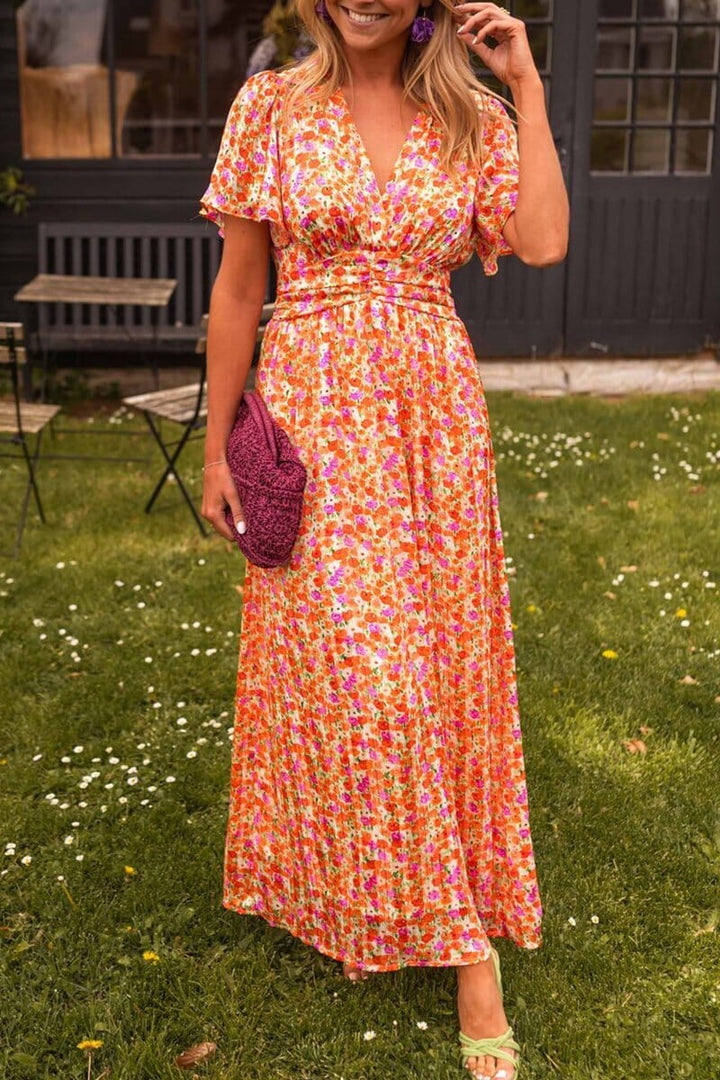 Robe Maxi Élégante Sandra avec Décolleté en V