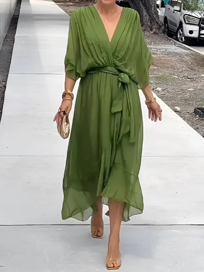 Seraphina – Robes midi croisées intemporelles