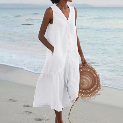 Celi - Robe d'Été Élégante qui Couvre le Ventre