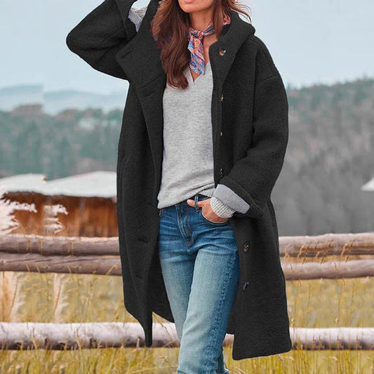 Aria™ - Élégant Manteau Long en Laine Chaude