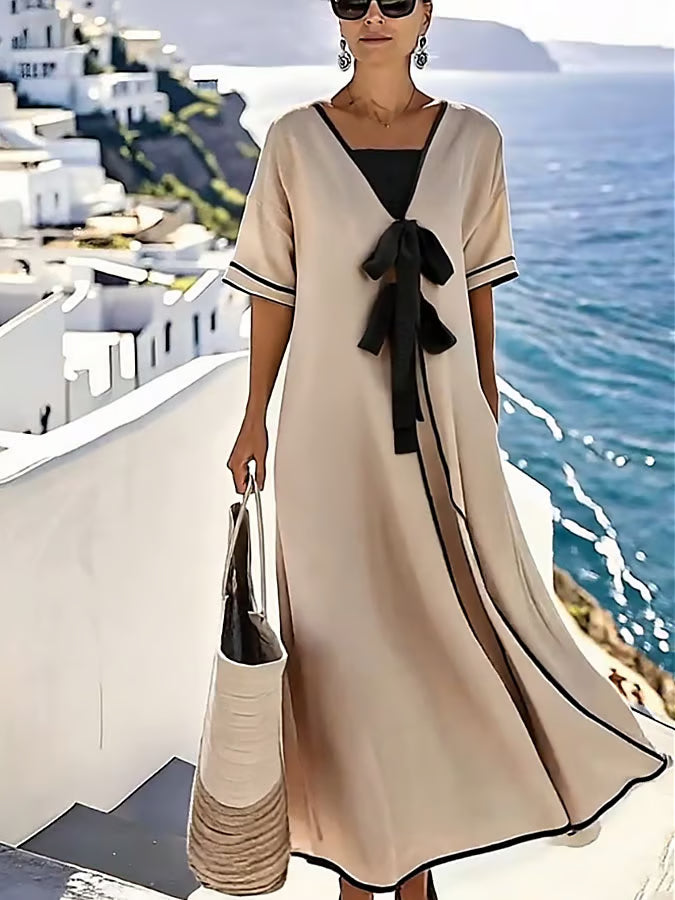 Robe en lin douce et décontractée