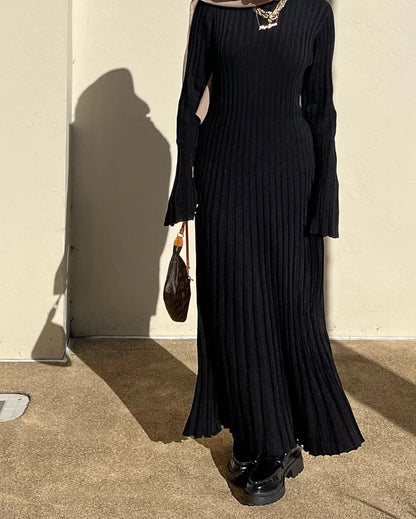 Sara - Nouvelle Robe Midi en Tricot