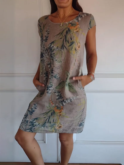 Madison | Robe Décontractée avec Feuilles Tropicales
