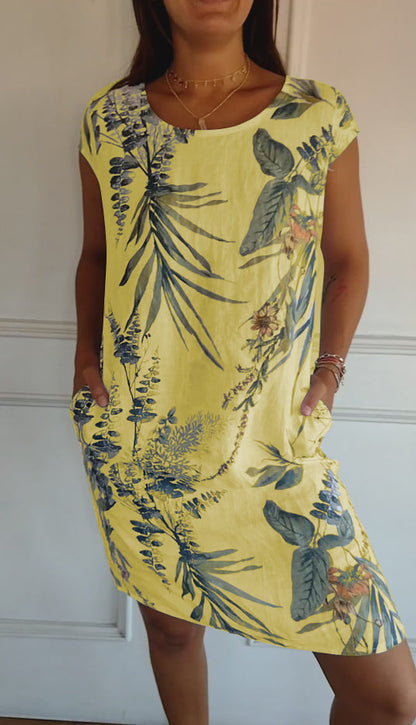 Madison | Robe Décontractée avec Feuilles Tropicales