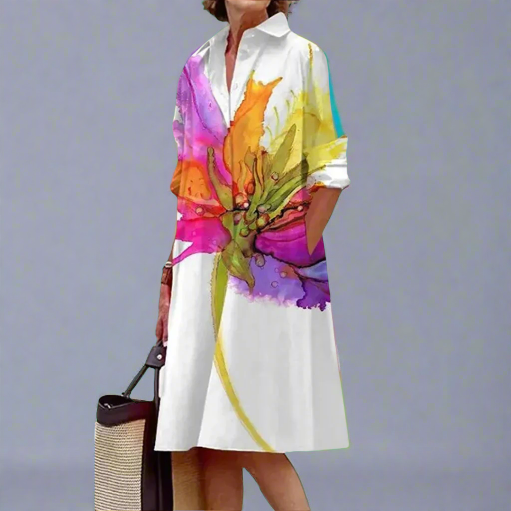 Jennifer | Robe Midi Été Légère et Vibrante