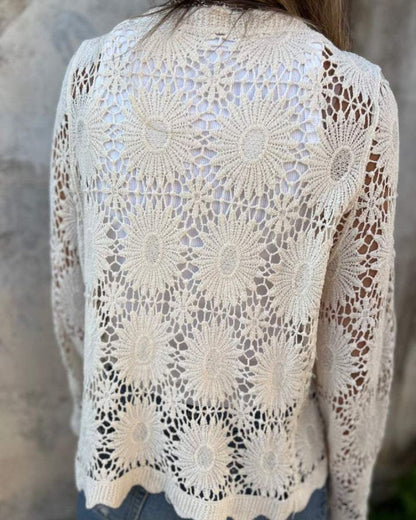 NALIE - Cardigan en Dentelle au Crochet
