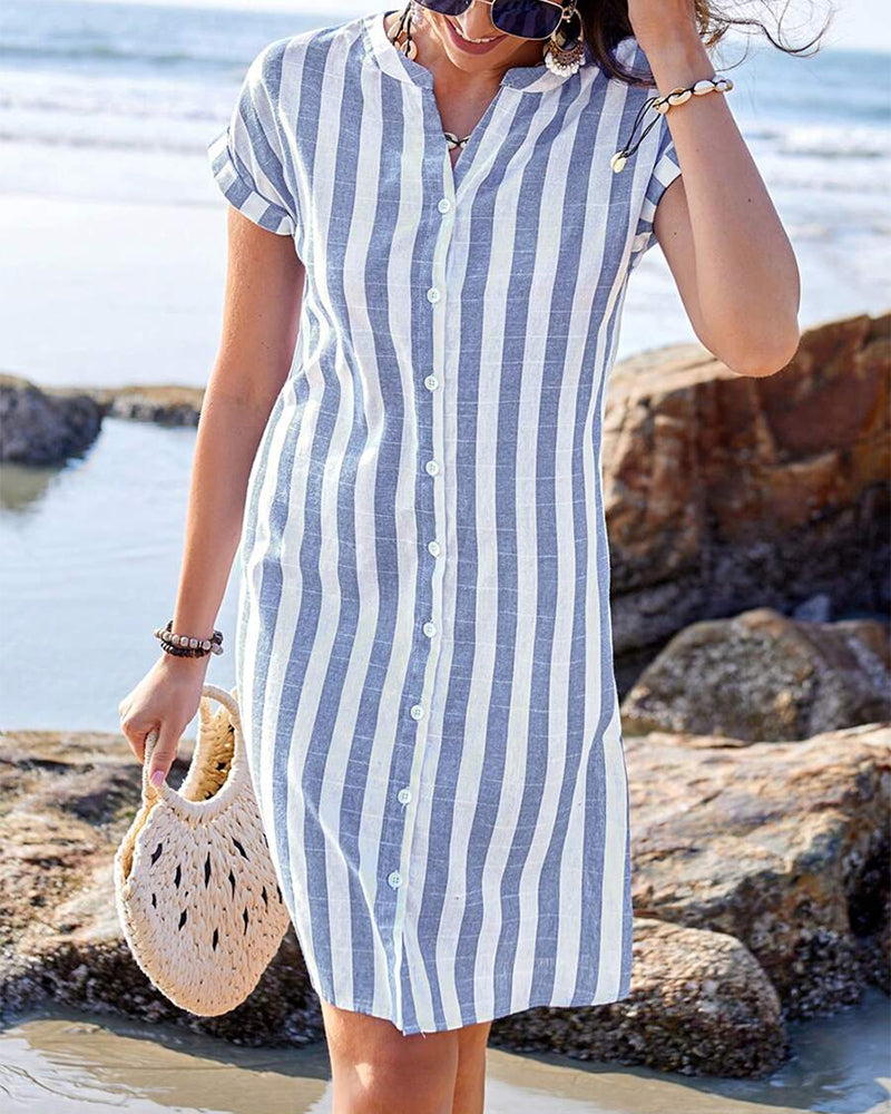 Carol | Robe Chemise Rayée