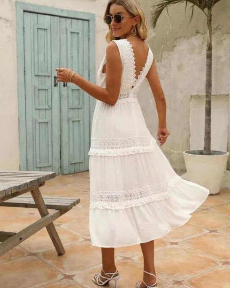 LUCIA - ROBE EN LACE EN V