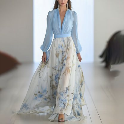 Fiorella | Élégant Robe Maxi avec Imprimé Floral