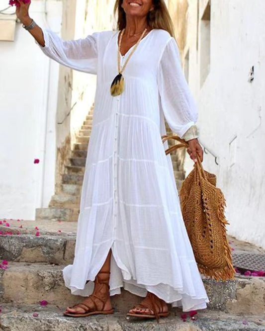LONERA - ROBE EN LIN BOHO