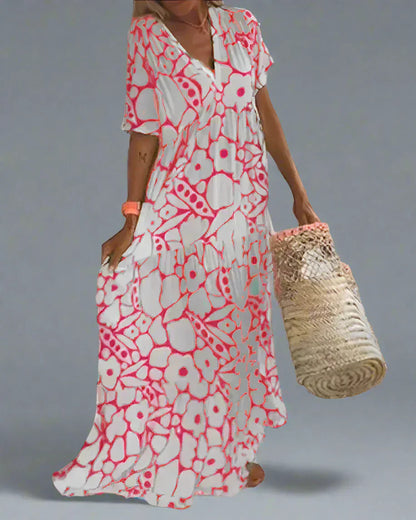 Hannelore | Robe d'Été avec Coupe Élégante et Motif Graphique