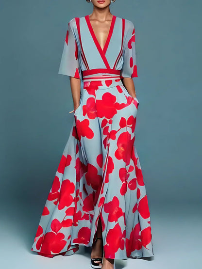 Cosette - Robe Maxi Fluide Élégante avec Décolleté en V
