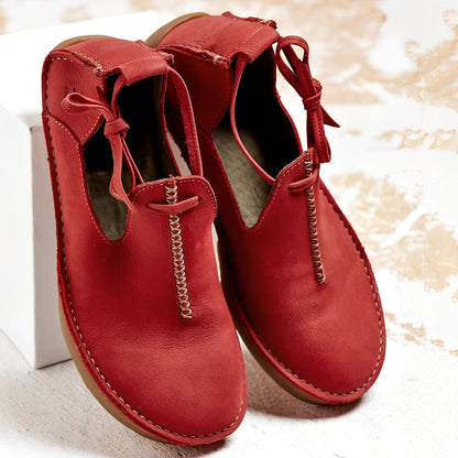 Noël - Chaussures en cuir pour femmes polyvalentes
