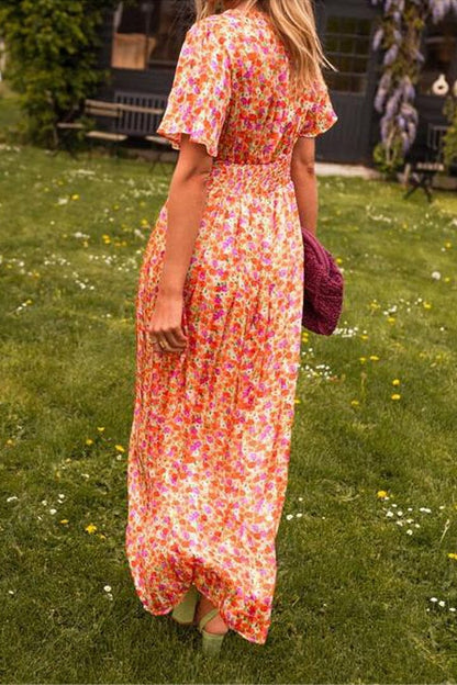 Robe Maxi Élégante Sandra avec Décolleté en V