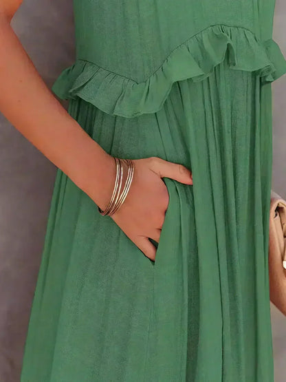 Landry - Robe sans manches avec volants chics