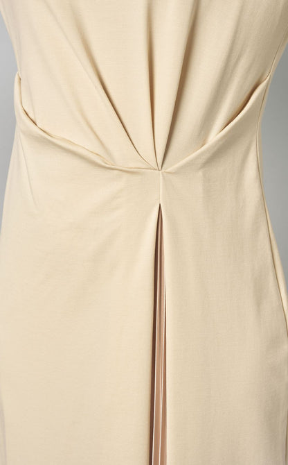 Robe en Tricot avec Plis Latéraux
