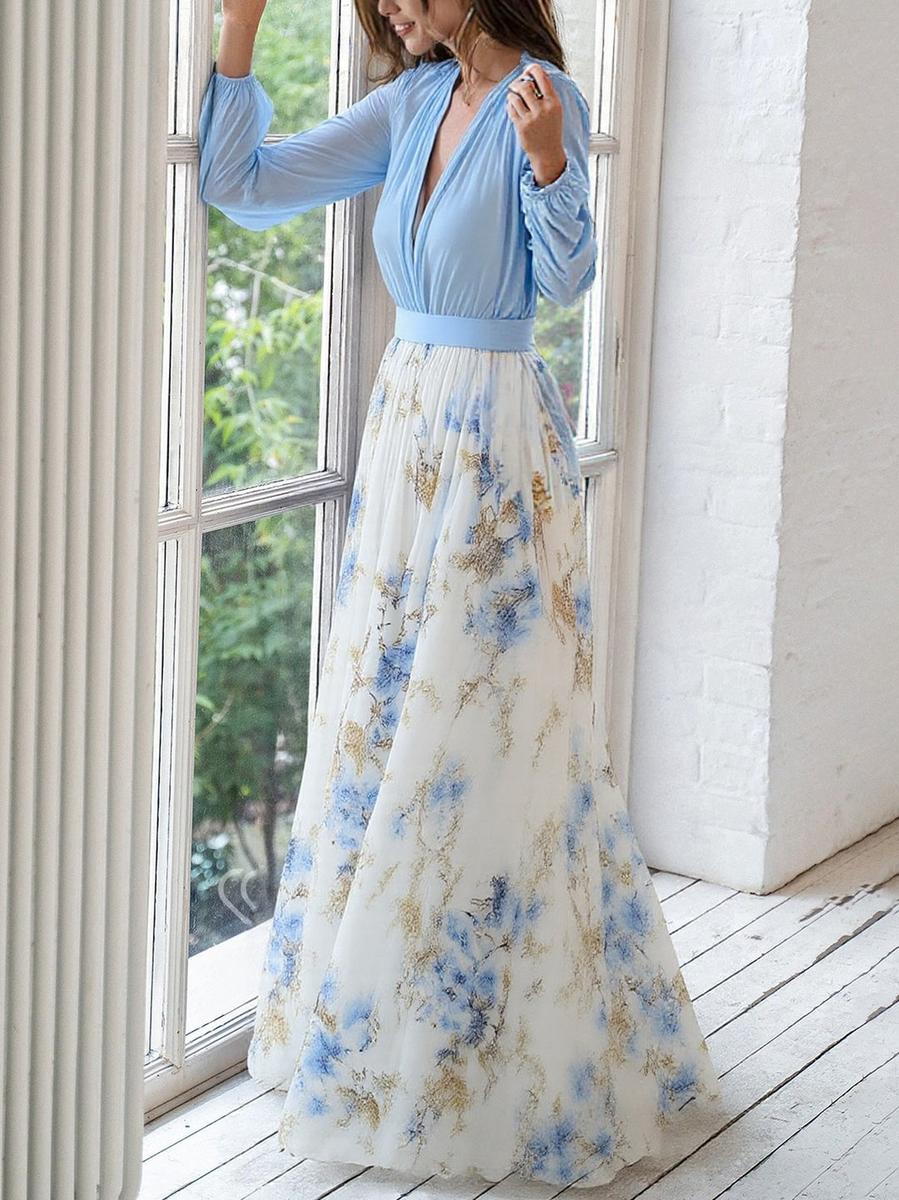 Fiorella | Élégant Robe Maxi avec Imprimé Floral