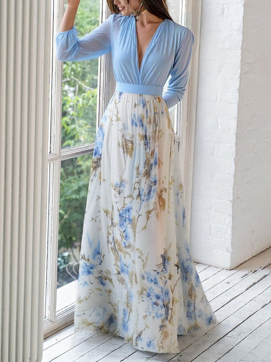 Harper™ | Robe Maxi avec Imprimé Floral Éblouissant