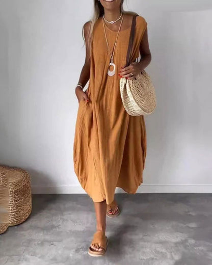 BLOME - Robe midi boho sans manches