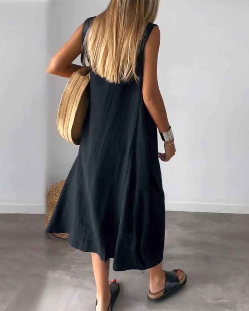 BLOME - Robe midi boho sans manches