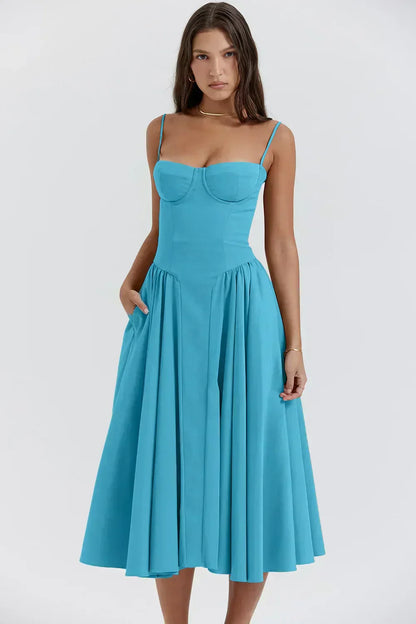 Elara | Robe d'Été Élégante à Corset