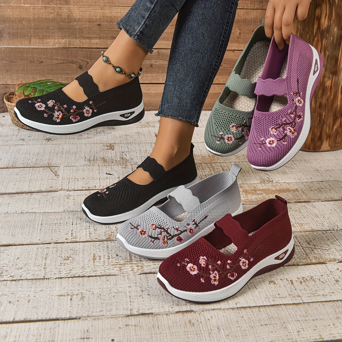 Gianna - Sneakers Floreali di Supporto