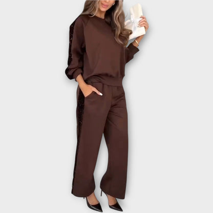 Ensemble Lounge avec Bordures en Sequins