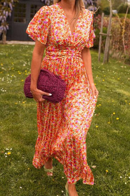 Robe Maxi Élégante Sandra avec Décolleté en V