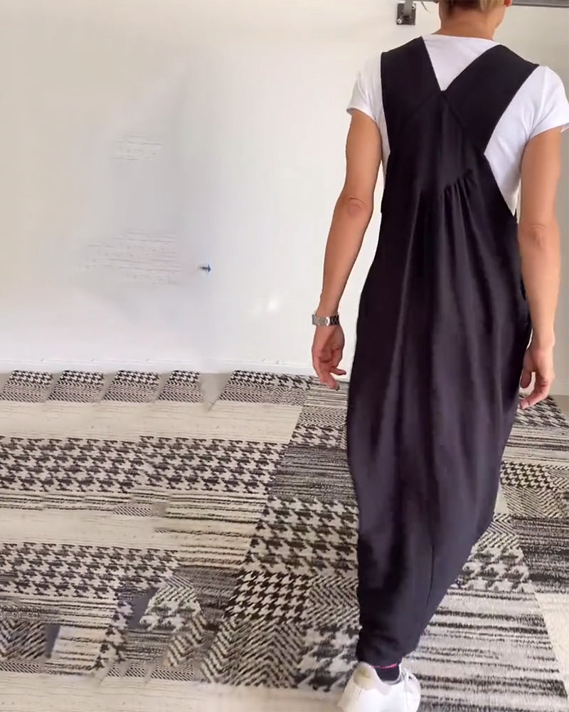 Grace™ - Robe Décontractée à Bretelles de Couleur Unie