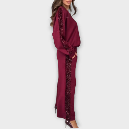Ensemble Lounge avec Bordures en Sequins
