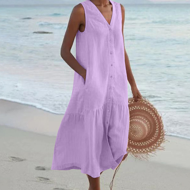 Celi - Robe d'Été Élégante qui Couvre le Ventre
