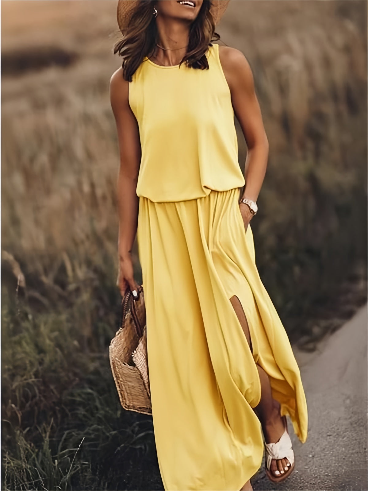 Edna - Robe maxi boho en modal au style élégant