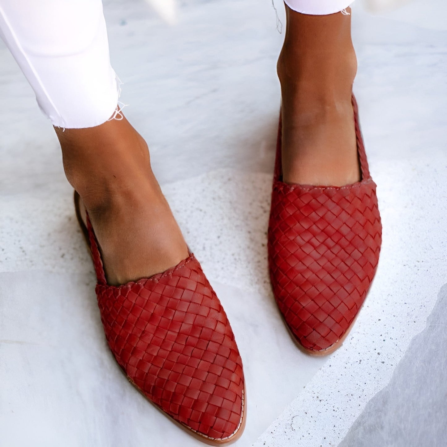 Whisper - Sandales en cuir tressé élégantes pour femme