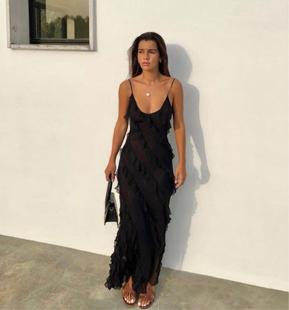 Zara - Robe Maxi avec Volants