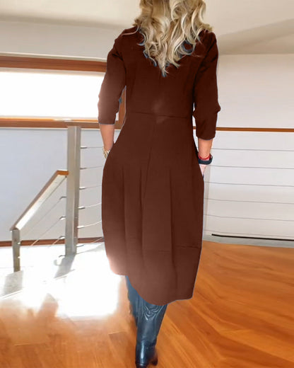 Sophia™ - Robe Élégante avec Détails Faits Main